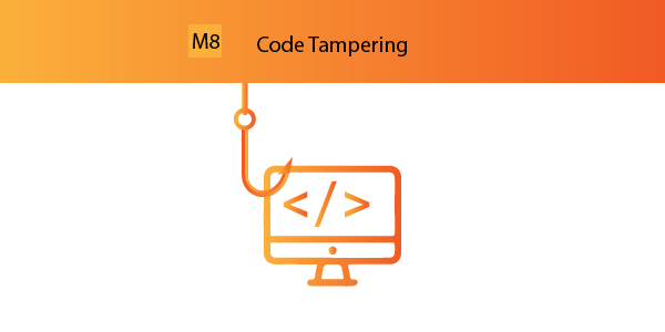 M8 – Code Tampering OWASP Mobile Top 10: M8 - This is a close cousin of Supply Chain Weakness, and it entails things like reverse engineering your programme so that it may be updated for diverse use cases. Malware such as root-kitted devices and tampered Google Play and Apple App Stores are also included.